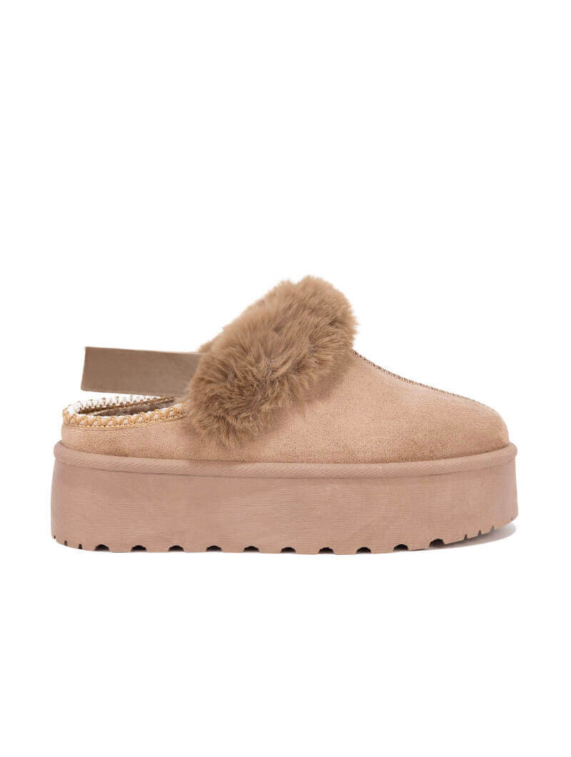 Sabots fourrées à plateforme